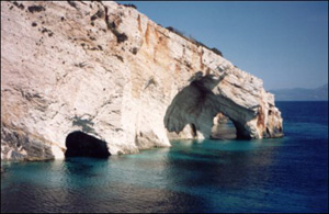 Blue caves on Zante