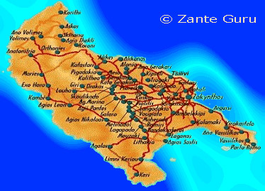 Map of Zante